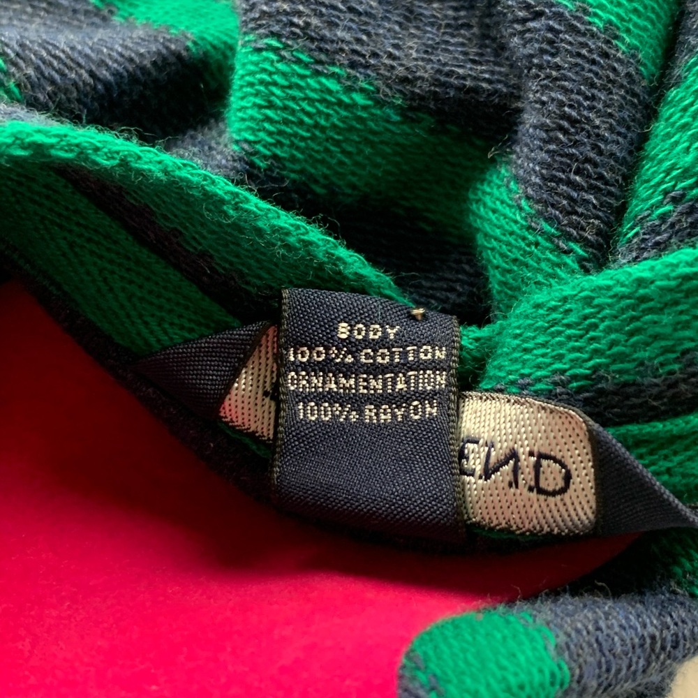 Lands End Green and Blue sweater SZ XS 2-4 - Picture 5 of 5